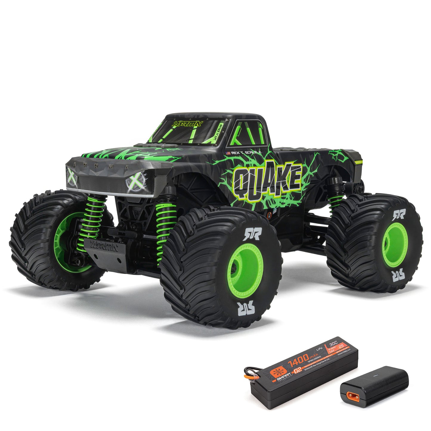 1/16 QUAKE GROM 4X4 RTR Brushed Monster Truck (Battery & Charger Included), Green