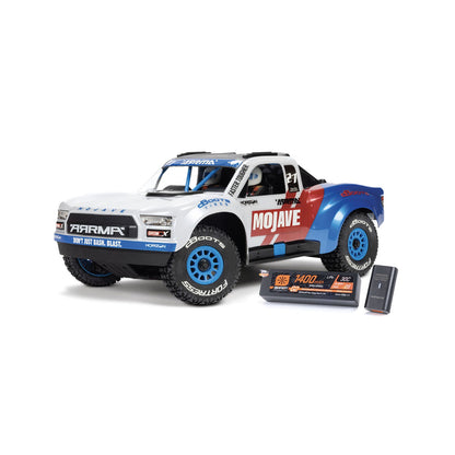 Arrma MOJAVE GROM 223S BLX Brushless 4X4 Small Scale Desert Truck RTR with Battery & Charger, White