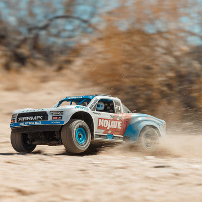 Arrma MOJAVE GROM 223S BLX Brushless 4X4 Small Scale Desert Truck RTR with Battery & Charger, White