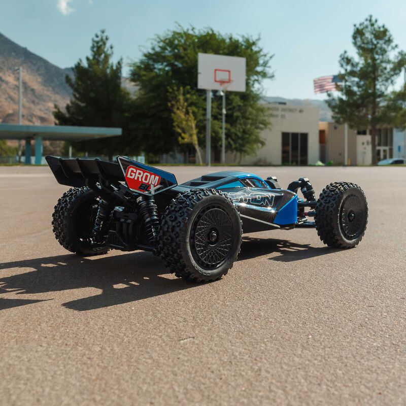Arrma TYPHON GROM 223S BLX Brushless 4X4 Small Scale Buggy RTR with Battery & Charger, Blue