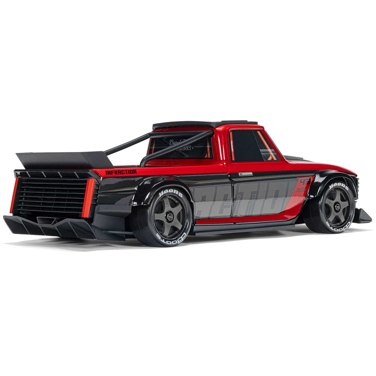 1/12 INFRACTION GROM 3S 4X4 Ready-To-Run Brushless All-Road Street Bash (Battery & Charger Included), Red/Black