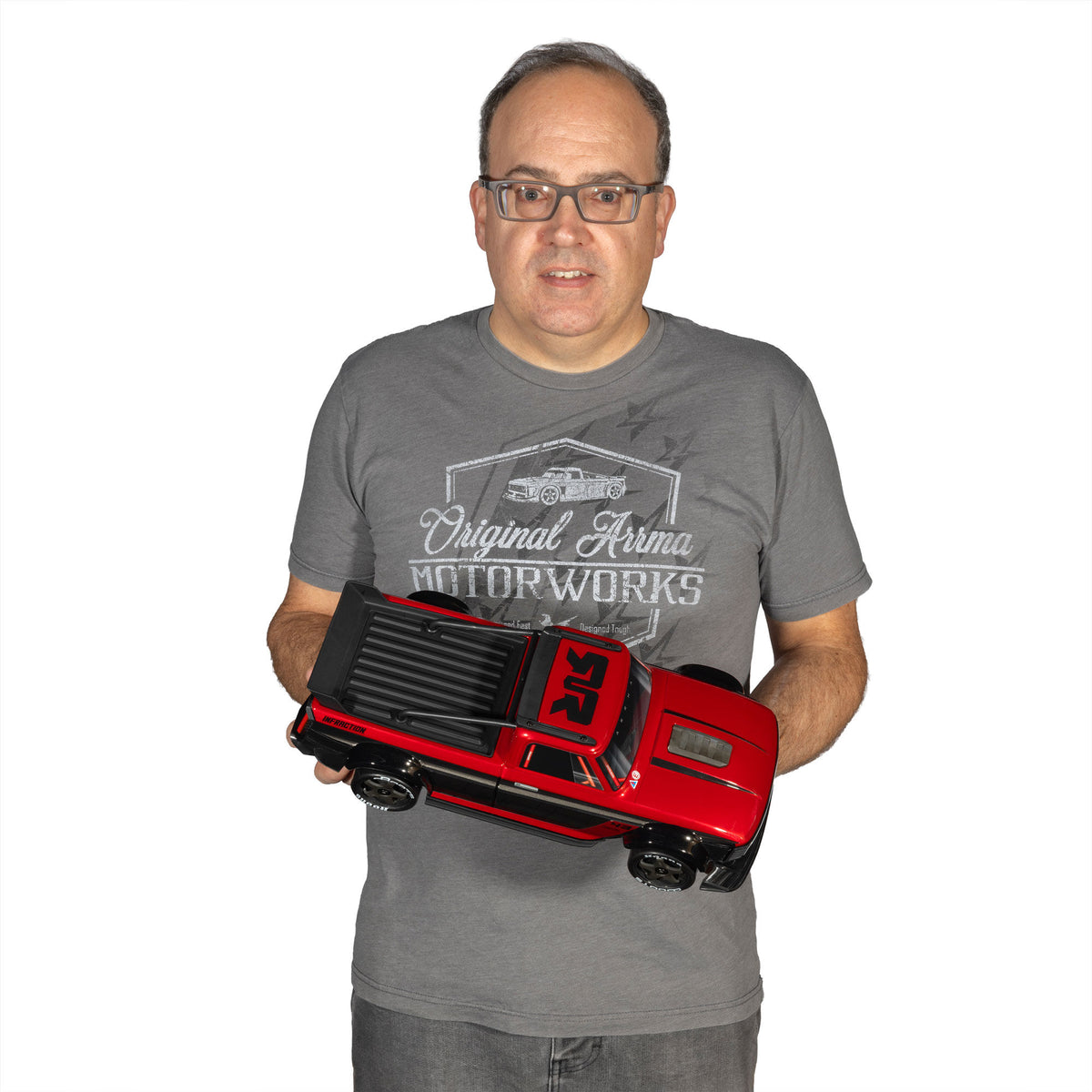 1/12 INFRACTION GROM 3S 4X4 Ready-To-Run Brushless All-Road Street Bash (Battery & Charger Included), Red/Black
