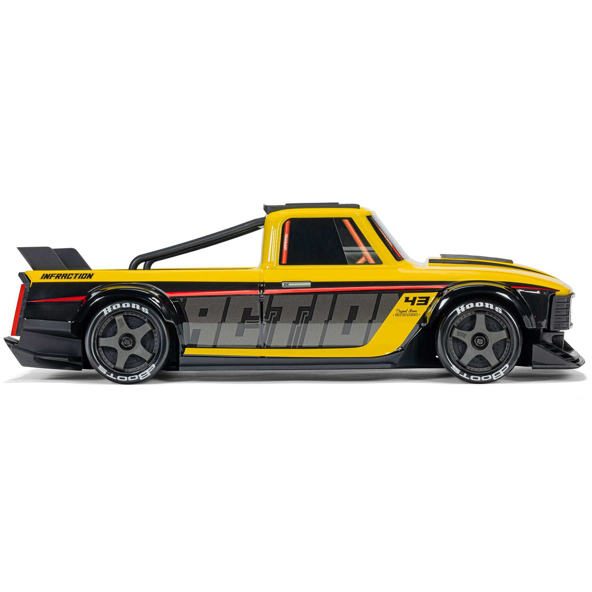 1/12 INFRACTION GROM 3S 4X4 Ready-To-Run Brushless All-Road Street Bash (Battery & Charger Included), Yellow/Black