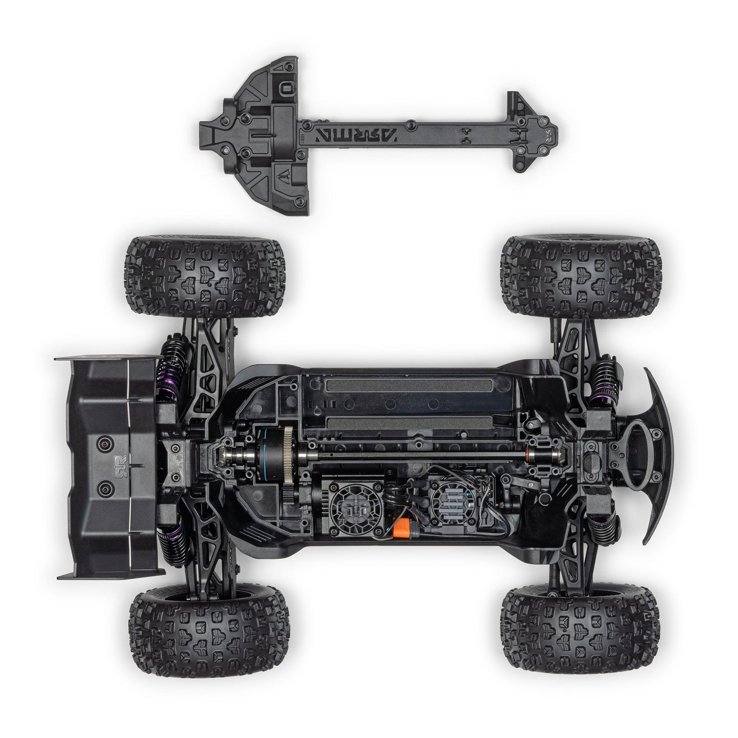 Arrma 1/16 MINI KRATON 3S DSC 4X4 RTR Brushless Speed Truck (Battery & Charger Included), Red/Blue