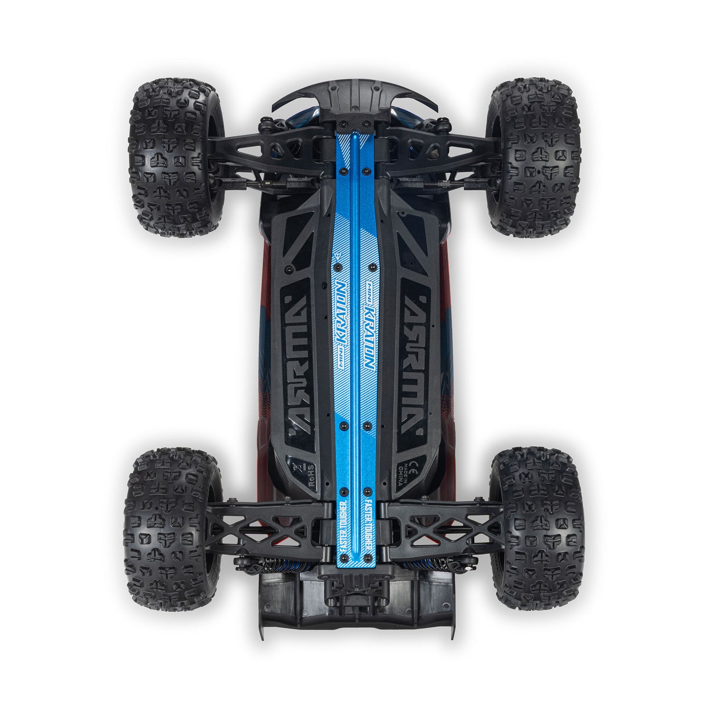 Arrma 1/16 MINI KRATON 3S DSC 4X4 RTR Brushless Speed Truck (Battery & Charger Included), Red/Blue