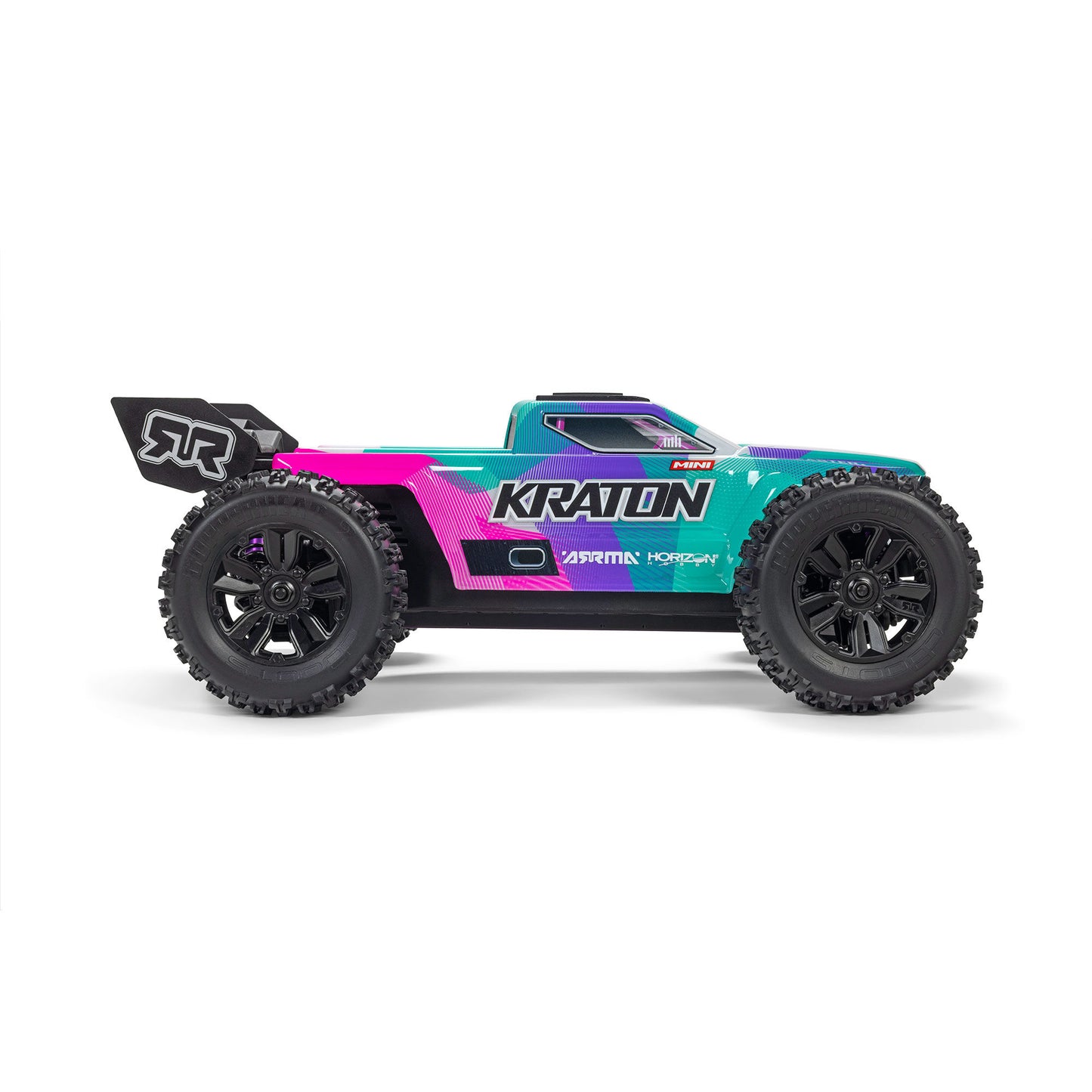 Arrma 1/16 MINI KRATON 3S DSC 4X4 RTR Brushless Speed Truck (Battery & Charger Included), Teal/Pink