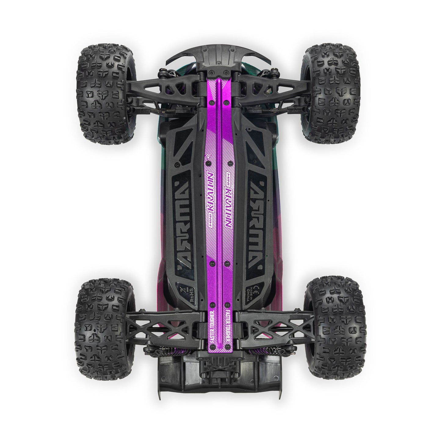 Arrma 1/16 MINI KRATON 3S DSC 4X4 RTR Brushless Speed Truck (Battery & Charger Included), Teal/Pink