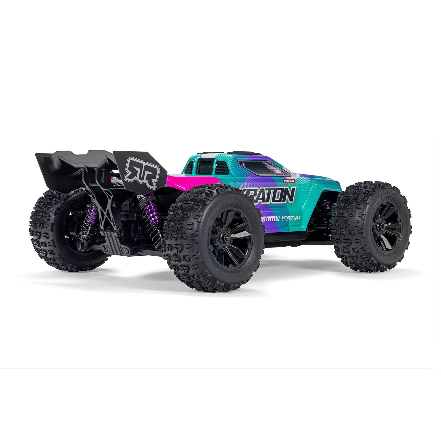 Arrma 1/16 MINI KRATON 3S DSC 4X4 RTR Brushless Speed Truck (Battery & Charger Included), Teal/Pink