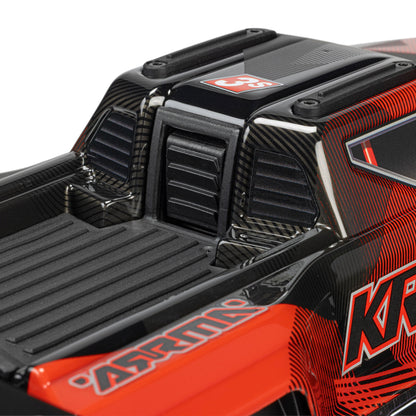 Arrma 1/16 MINI KRATON 3S DSC 4X4 RTR Brushless Speed Truck, Black/Red