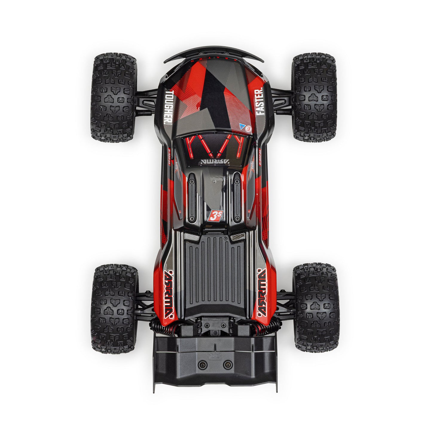 Arrma 1/16 MINI KRATON 3S DSC 4X4 RTR Brushless Speed Truck, Black/Red