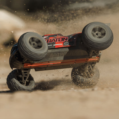 Arrma 1/16 MINI KRATON 3S DSC 4X4 RTR Brushless Speed Truck, Black/Red