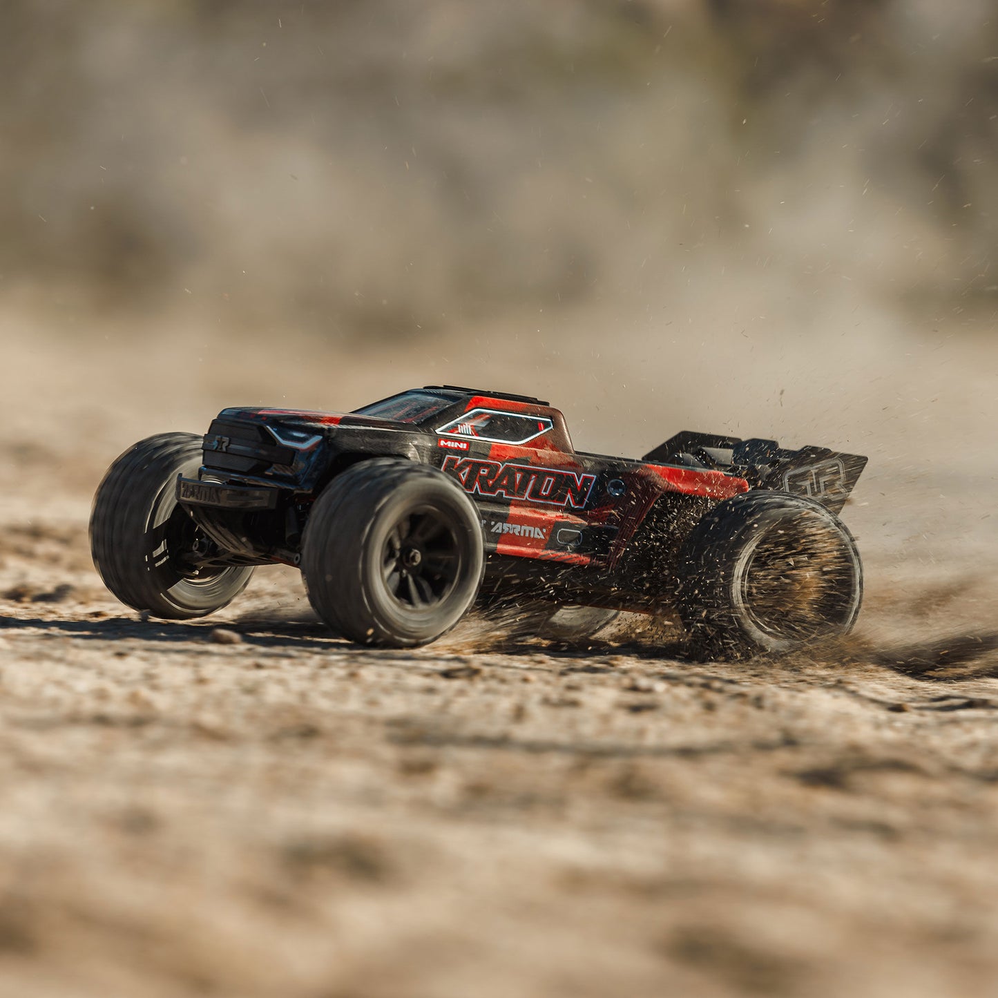 Arrma 1/16 MINI KRATON 3S DSC 4X4 RTR Brushless Speed Truck, Black/Red