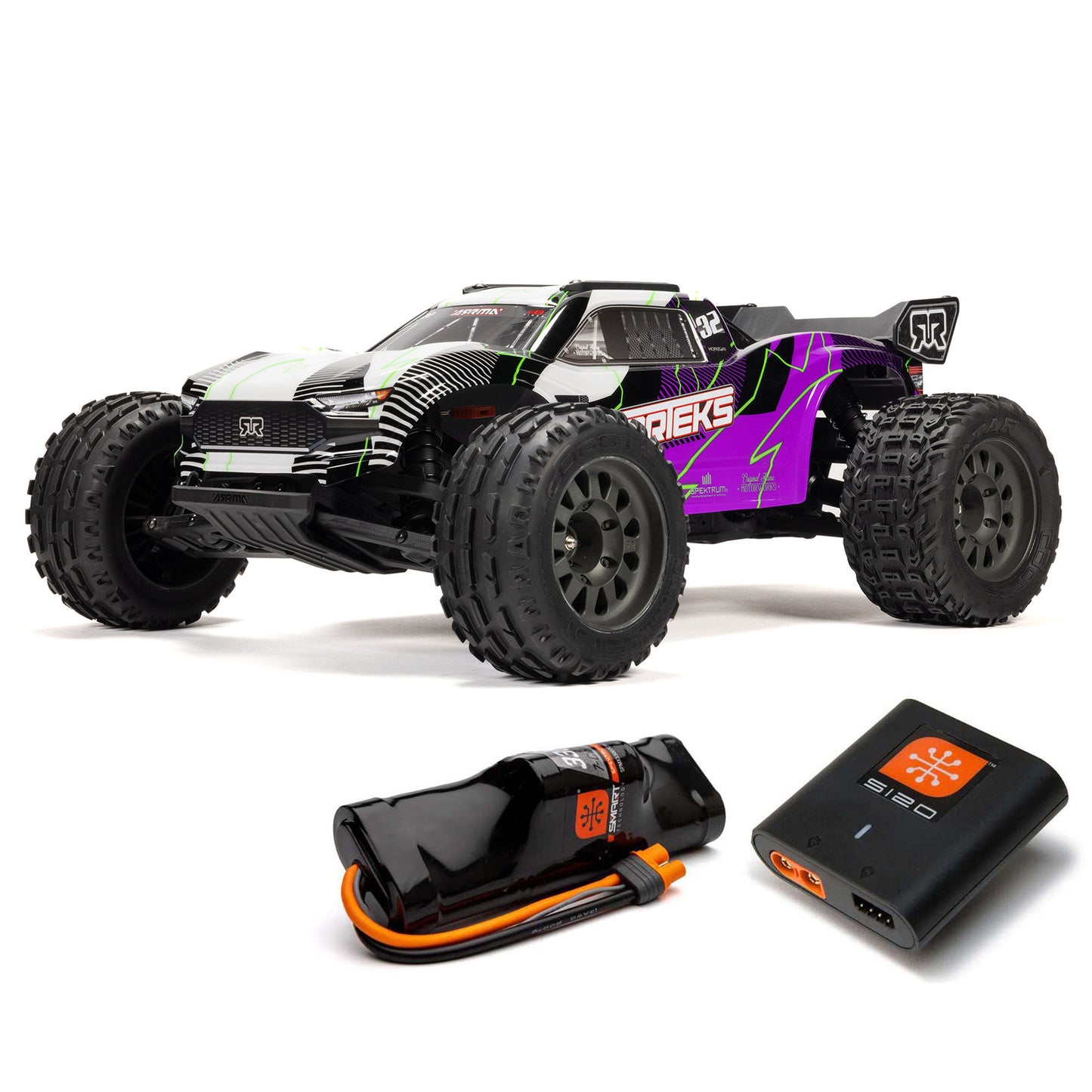 Arrma 1/10 VORTEKS 2WD RTR Brushed Stadium Truck (Battery & Charger Included), Purple