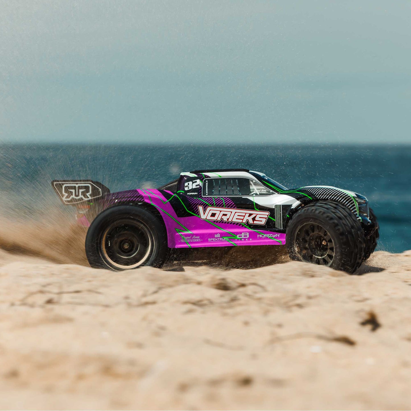 Arrma 1/10 VORTEKS 2WD RTR Brushed Stadium Truck (Battery & Charger Included), Purple