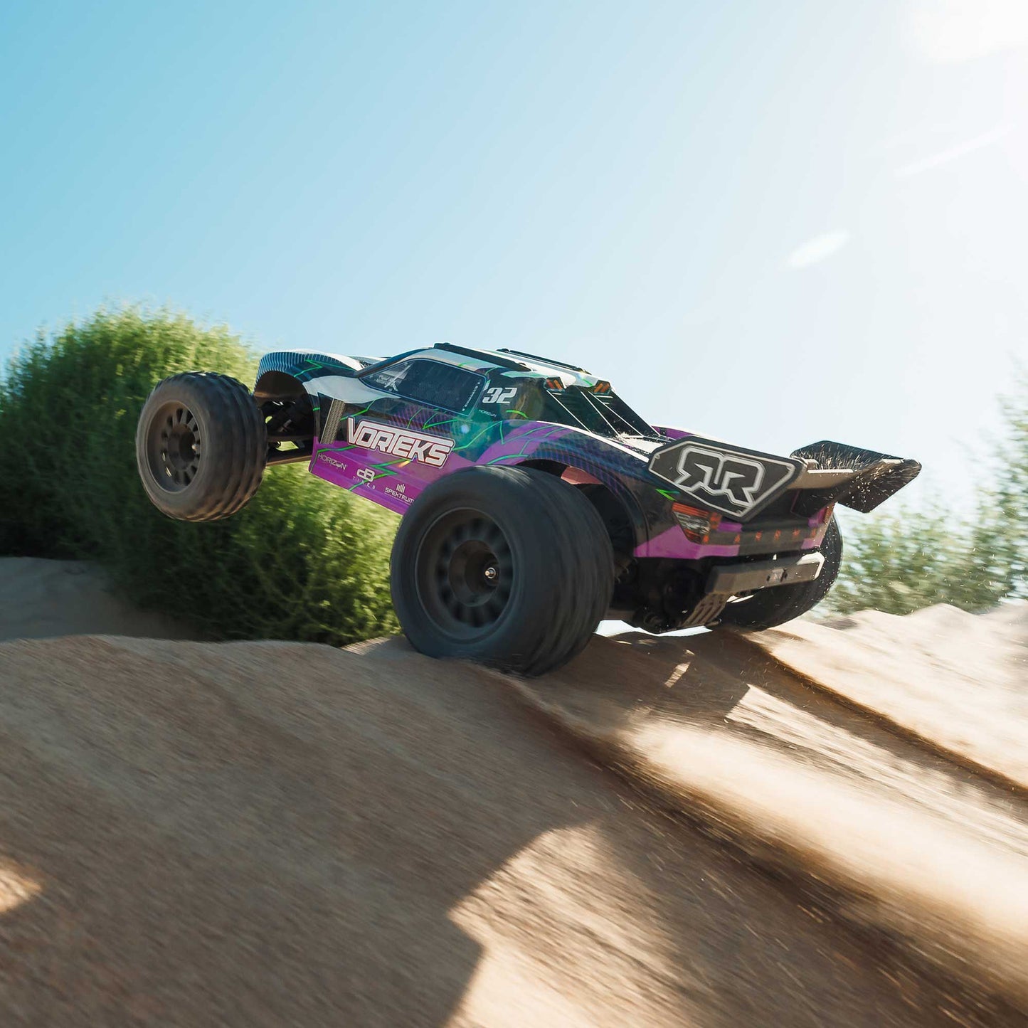 Arrma 1/10 VORTEKS 2WD RTR Brushed Stadium Truck (Battery & Charger Included), Purple