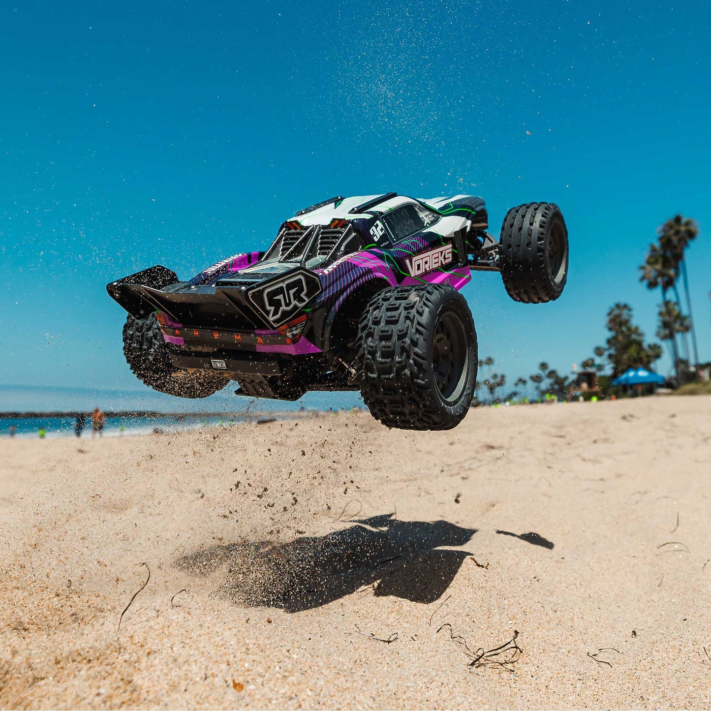 Arrma 1/10 VORTEKS 2WD RTR Brushed Stadium Truck (Battery & Charger Included), Purple