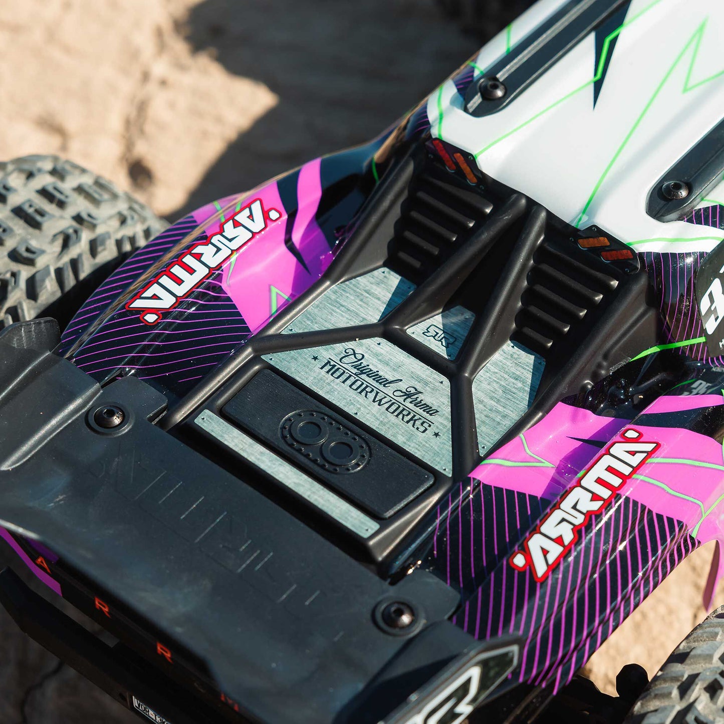 Arrma 1/10 VORTEKS 2WD RTR Brushed Stadium Truck (Battery & Charger Included), Purple