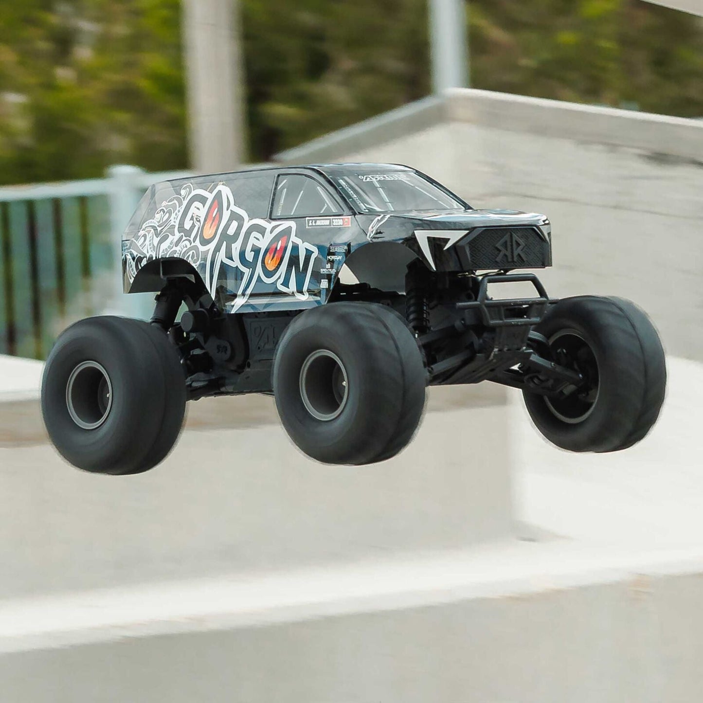 Arrma 1/10 GORGON 2WD RTR Brushed Monster Truck (Battery & Charger Included), Gun Metal