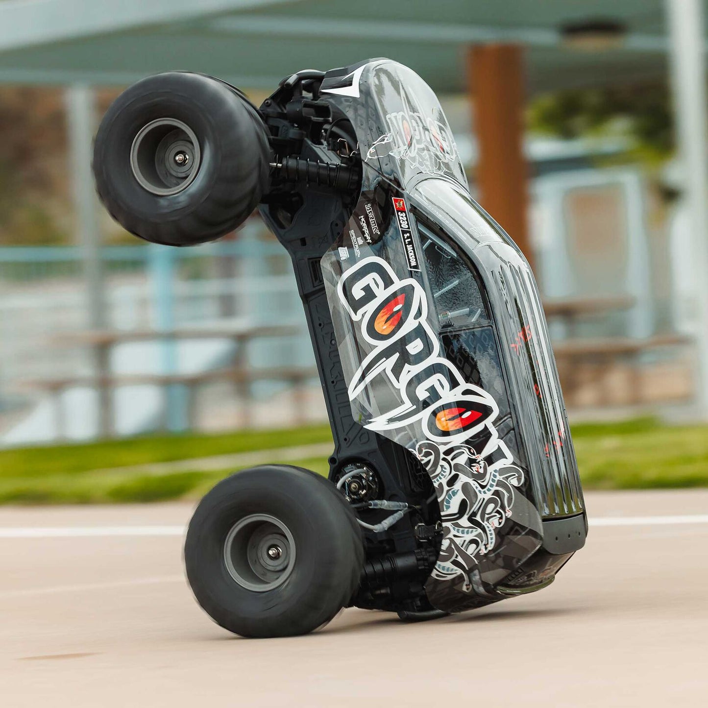 Arrma 1/10 GORGON 2WD RTR Brushed Monster Truck (Battery & Charger Included), Gun Metal