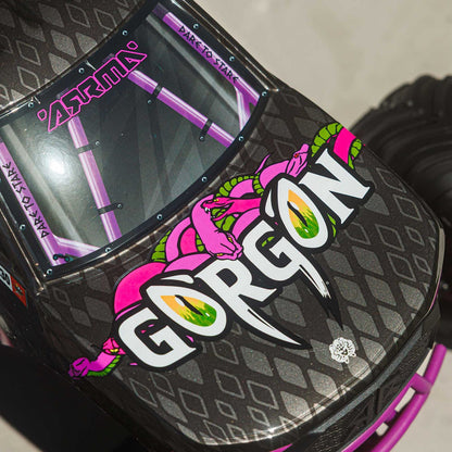 Arrma 1/10 GORGON 2WD RTR Brushed Monster Truck (Battery & Charger Included), Purple
