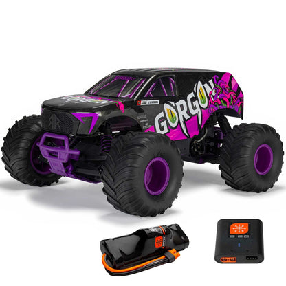 Arrma 1/10 GORGON 2WD RTR Brushed Monster Truck (Battery & Charger Included), Purple