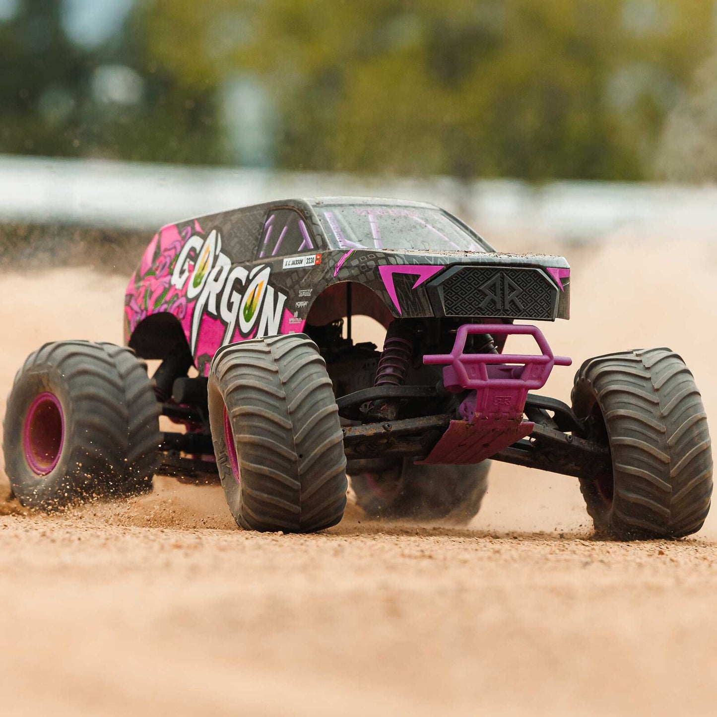 Arrma 1/10 GORGON 2WD RTR Brushed Monster Truck (Battery & Charger Included), Purple