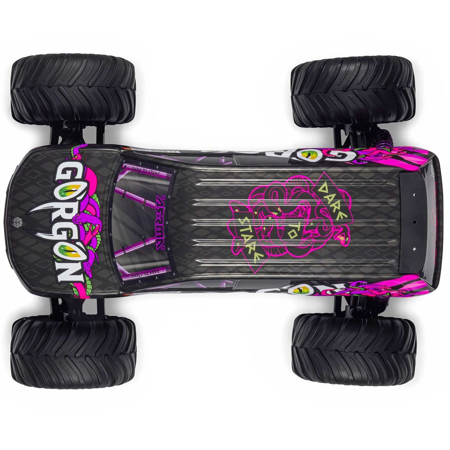 Arrma 1/10 GORGON 2WD RTR Brushed Monster Truck (Battery & Charger Included), Purple