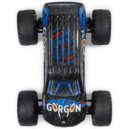 ARRMA 1/10 GORGON 2WD RTR Brushed Monster Truck (Battery & Charger Included), Blue