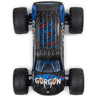 ARRMA 1/10 GORGON 2WD RTR Brushed Monster Truck (Battery & Charger Included), Blue