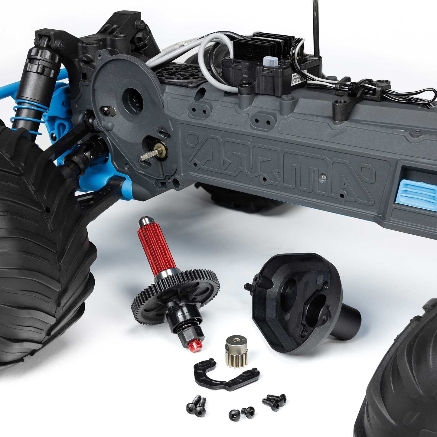 ARRMA 1/10 GORGON 2WD RTR Brushed Monster Truck (Battery & Charger Included), Blue