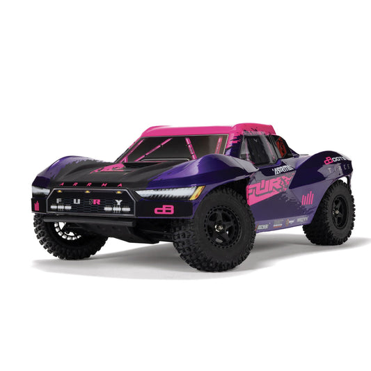 ARRMA 1/10 FURY 2wd 223S BLX Brushless Short Course Truck RTR with DSC, Purple