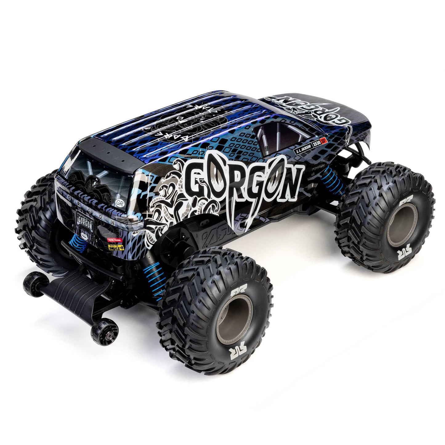 1/10 GORGON 223S 2WD RTR Brushless Monster Truck, Blue/Black