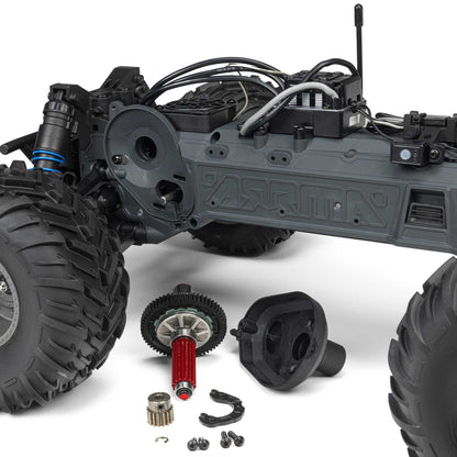 1/10 GORGON 223S 2WD RTR Brushless Monster Truck, Red/Black