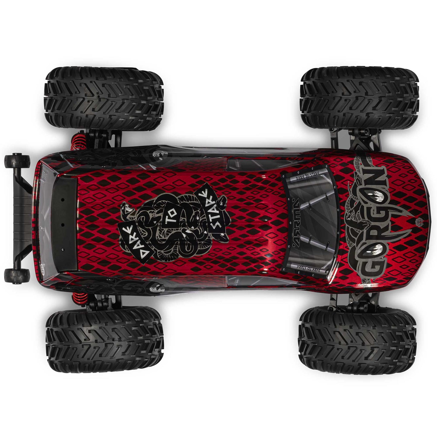 1/10 GORGON 223S 2WD RTR Brushless Monster Truck, Red/Black