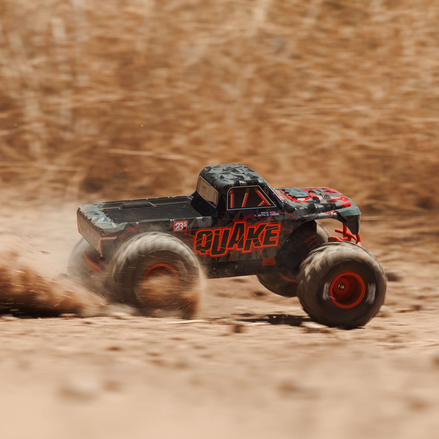 Arrma 1/10 QUAKE 223S 2WD RTR Brushless Monster Truck, Red