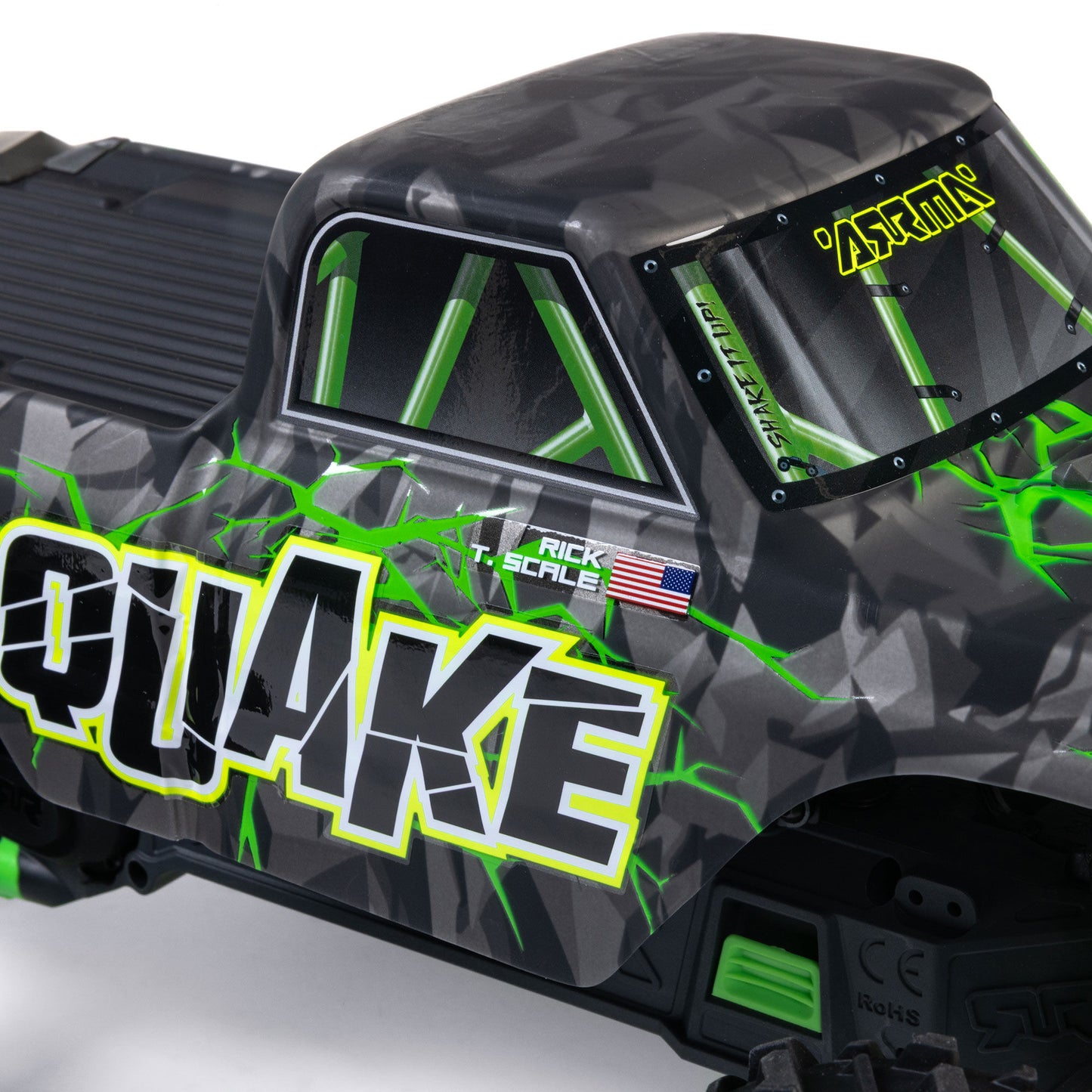 Arrma 1/10 QUAKE 223S 2WD RTR Brushless Monster Truck, Green