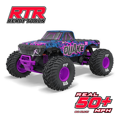 Arrma 1/10 QUAKE 223S 2WD RTR Brushless Monster Truck, Purple