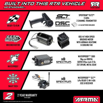 1/8 TYPHON 4X4 RTR Brushed Buggy, Red