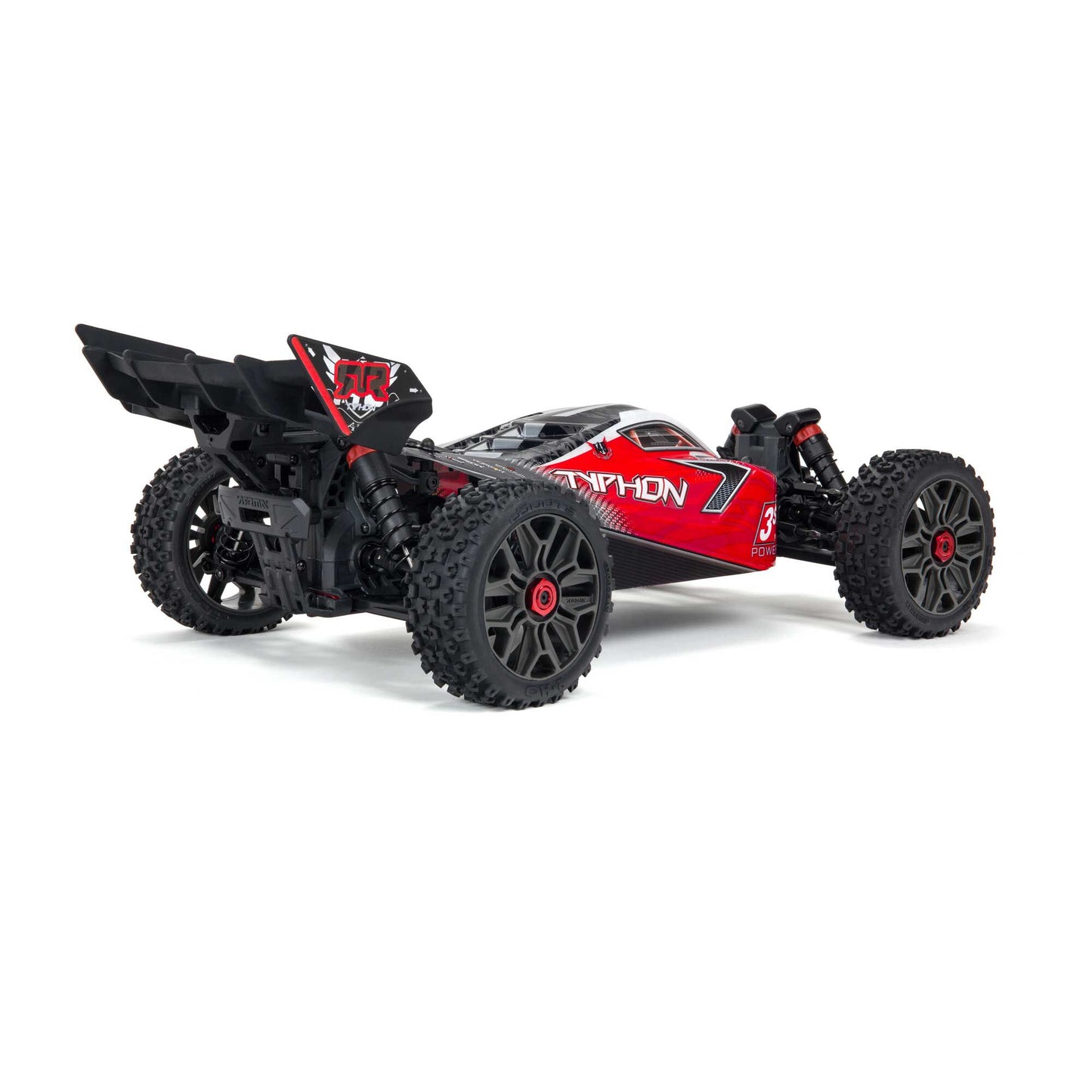 Arrma 1/8 TYPHON 3S 4X4 RTR Brushless Buggy, Red