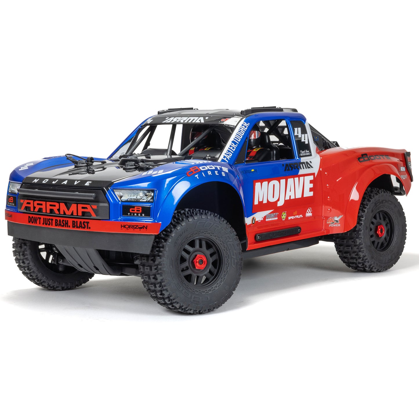 Arrma MOJAVE 4X4 4S BLX 1/8th Scale Desert Truck Blu/Red