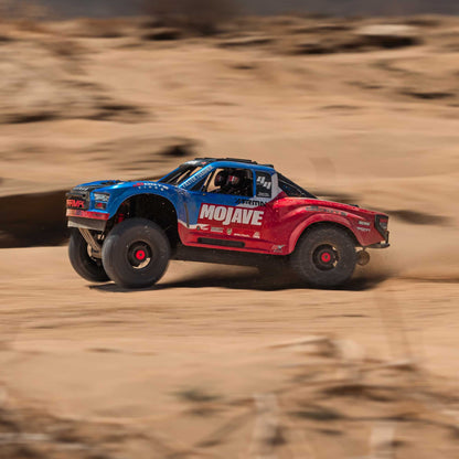 Arrma MOJAVE 4X4 4S BLX 1/8th Scale Desert Truck Blu/Red