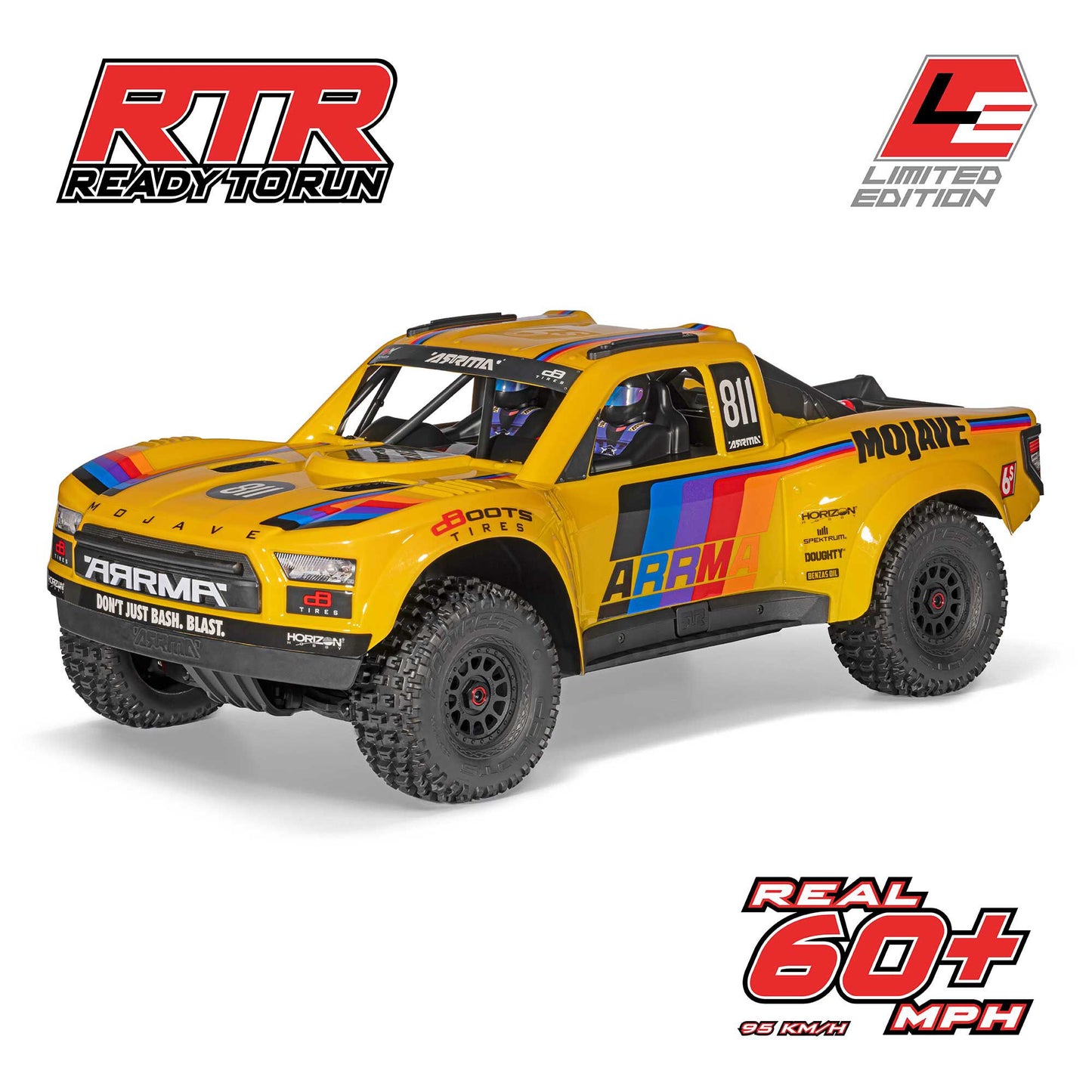 Limited Edition 1/7 MOJAVE 6S 4X4 RTR Brushless Desert Truck, Yellow