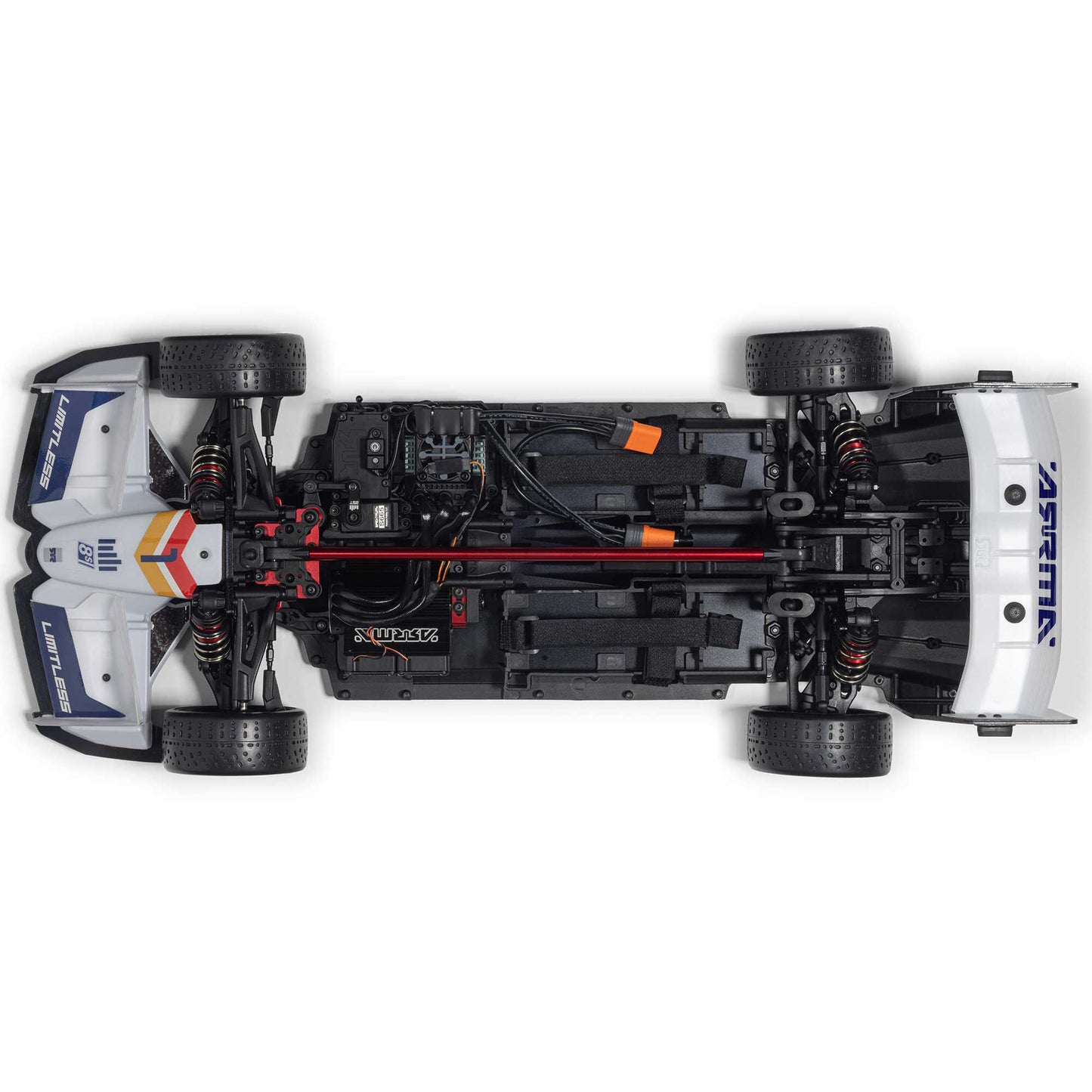 1/7 ARRMA LIMITLESS 120 8S White/Blue + (2) 14.8V 6800mAh 4S 120C Smart G2 Pro Basher LiPo Batteries: IC5