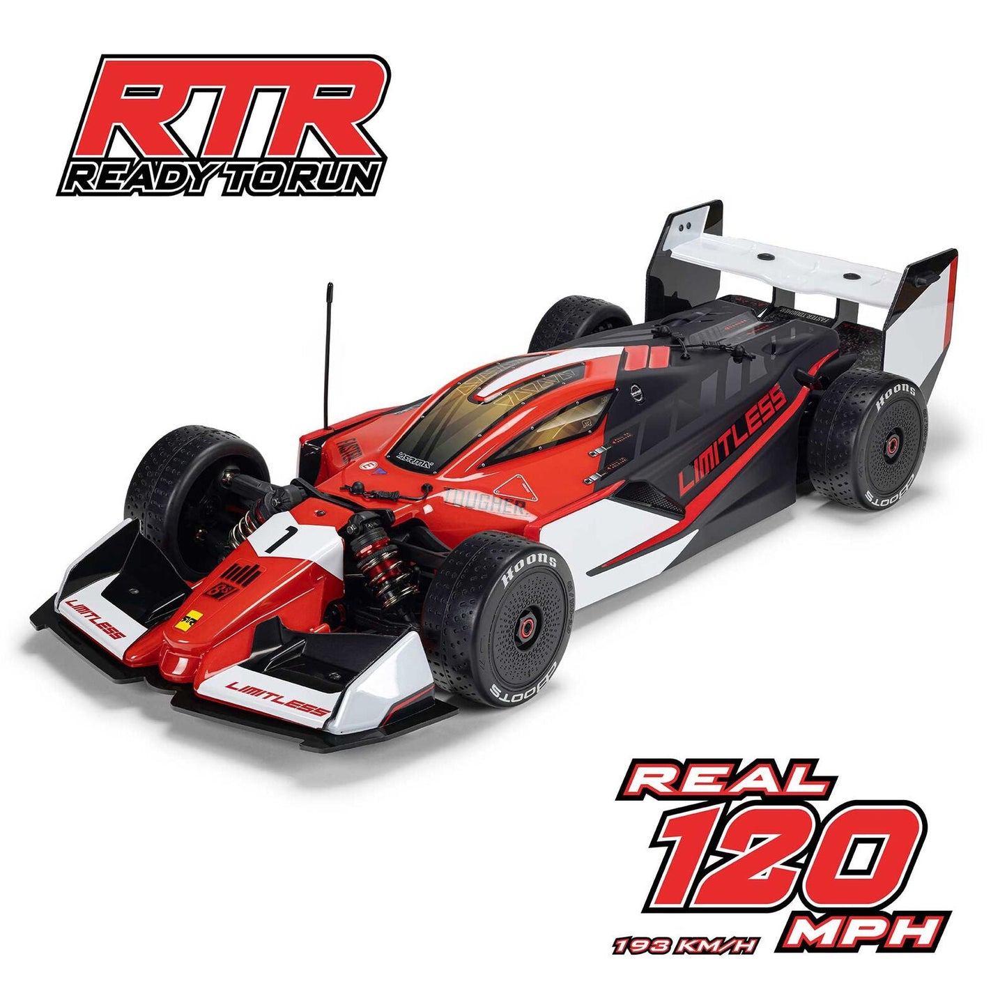 Arrma 1/7 LIMITLESS 8S AVC 4X4 RTR Brushless Street Speed, Red/Black 120MPH