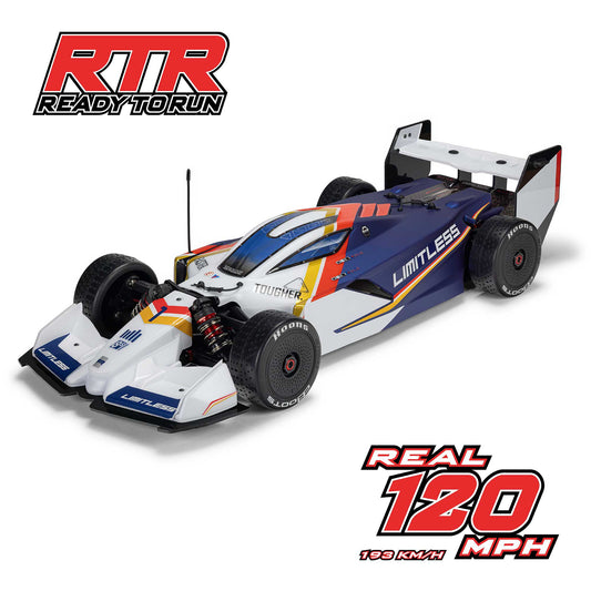 1/7 LIMITLESS 120 8S BLX SPEED MACHINE RTR w AVC, White/Blue