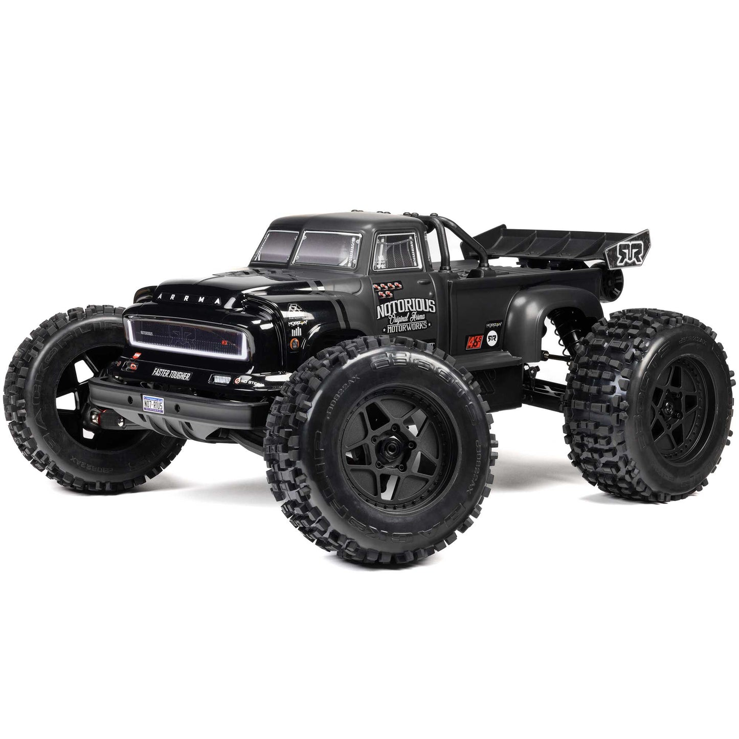Arrma 1/8 NOTORIOUS 4X4 6S BLX BRUSHLESS V6 STUNT TRUCK RTR (Black)