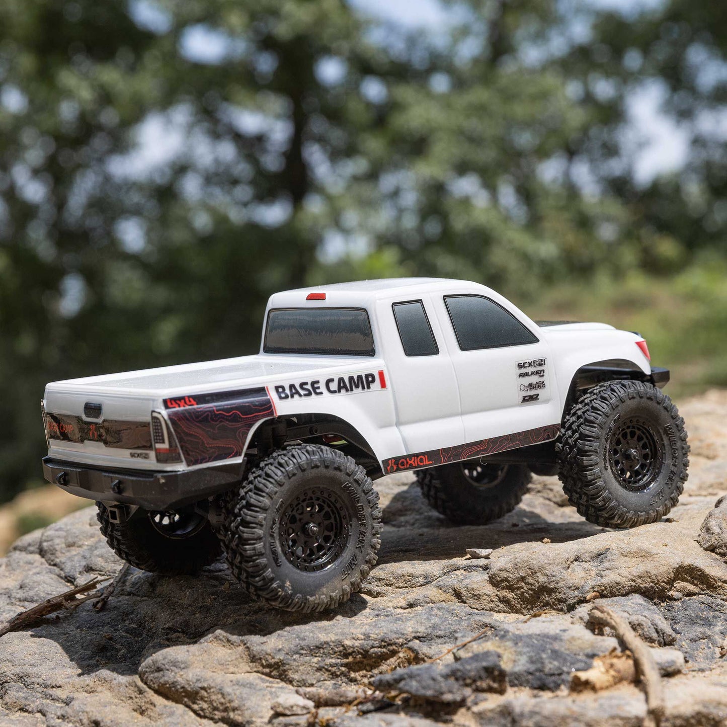 Axial 1/24 SCX24 Base Camp 4X4 RTR Brushed Rock Crawler (Battery & Charger Included), White