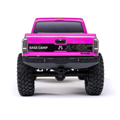 Axial 1/24 SCX24 Base Camp 4X4 RTR Brushed Rock Crawler (Battery & Charger Included), Pink