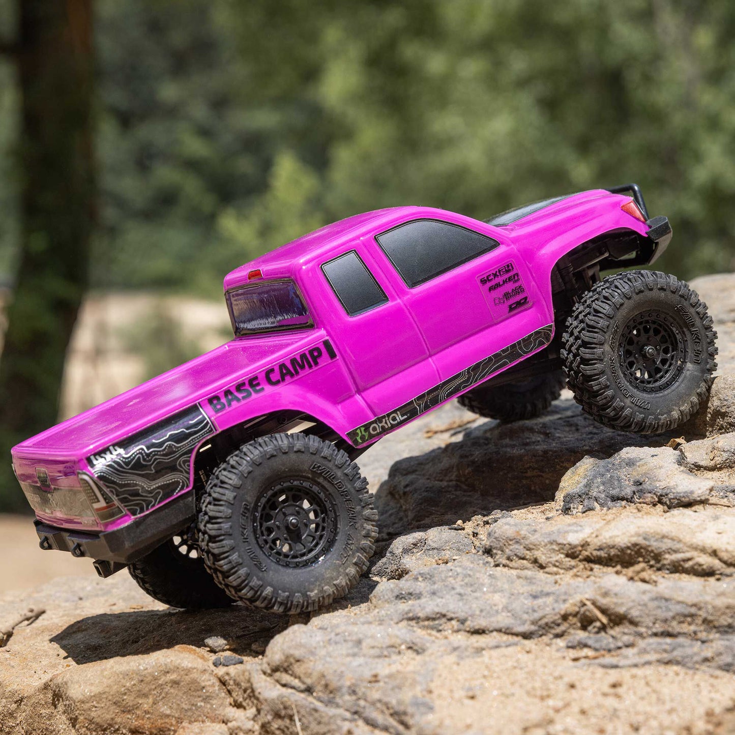 Axial 1/24 SCX24 Base Camp 4X4 RTR Brushed Rock Crawler (Battery & Charger Included), Pink