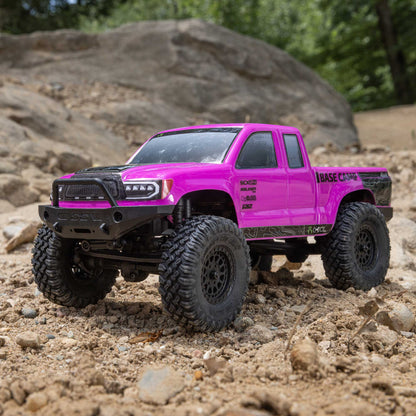 Axial 1/24 SCX24 Base Camp 4X4 RTR Brushed Rock Crawler (Battery & Charger Included), Pink